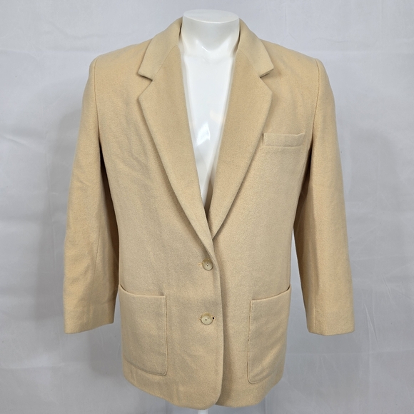 VTG Abercrombie & Fitch Wool Cashmere Blazer Jacket Sz Large - Picture 1 of 13